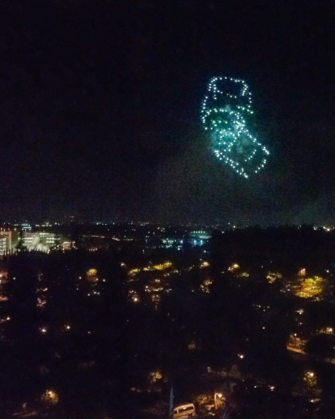 Fireworks from the Disneyland hotel